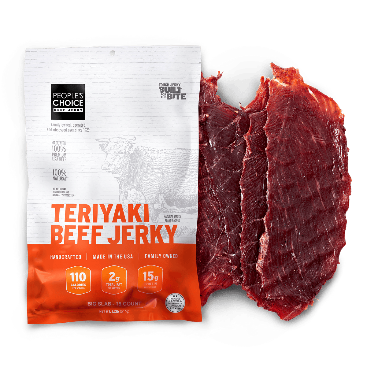 Teriyaki Beef Jerky | Big Slab Classic | People's Choice