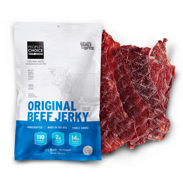 Package of Original Beef Jerky with visible branding on a white background
