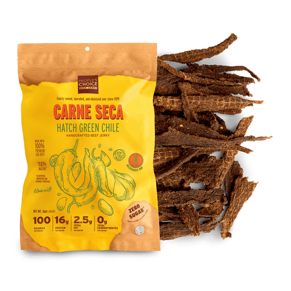CARNE SECA - HATCH GREEN CHILE BEEF JERKY