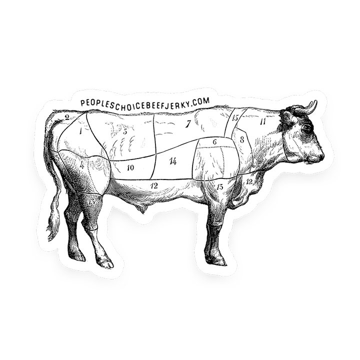 Cow Toggle MERCH - PCBJ COW STICKER – People's Choice Beef Jerky