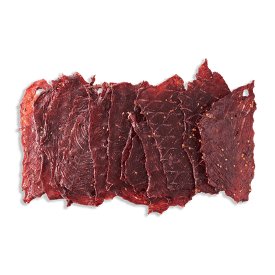 Pile of Classic Hot & Spicy Beef Jerky Big Slabs