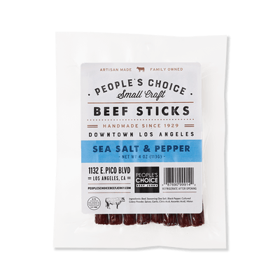 Front of Sea Salt & Pepper Beef Sticks Packaging
