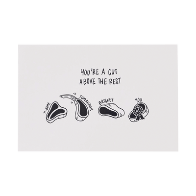 Front of You're a Cut Above The Rest Greeting Card