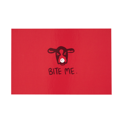 Front of Bite Me Holiday Card