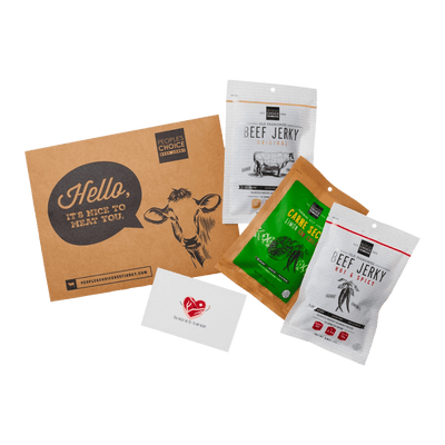Jerky Gram Keto Jerky Gift Set Products Laid Out