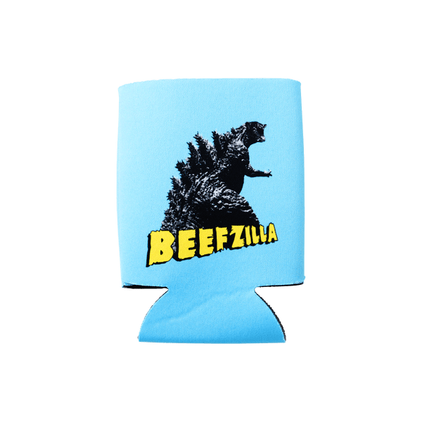 Front of Beefzilla Koozie Product Shot