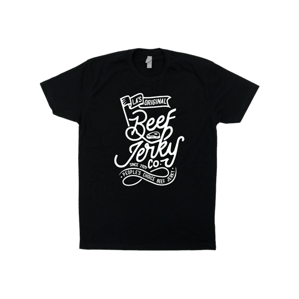 Front of Black Edition People's Choice Beef Jerky T-Shirt